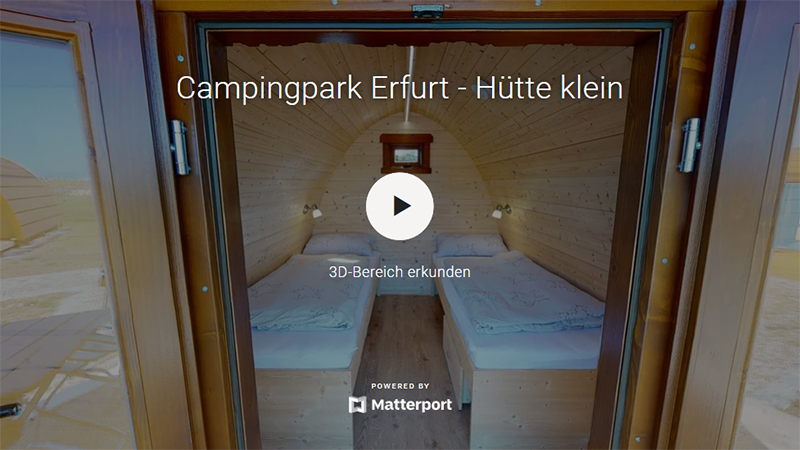 Campingpark Erfurt - 3D Scan - Unsere Campinghütten