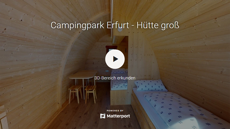Campingpark Erfurt - 3D Scan - Unsere Campinghütten